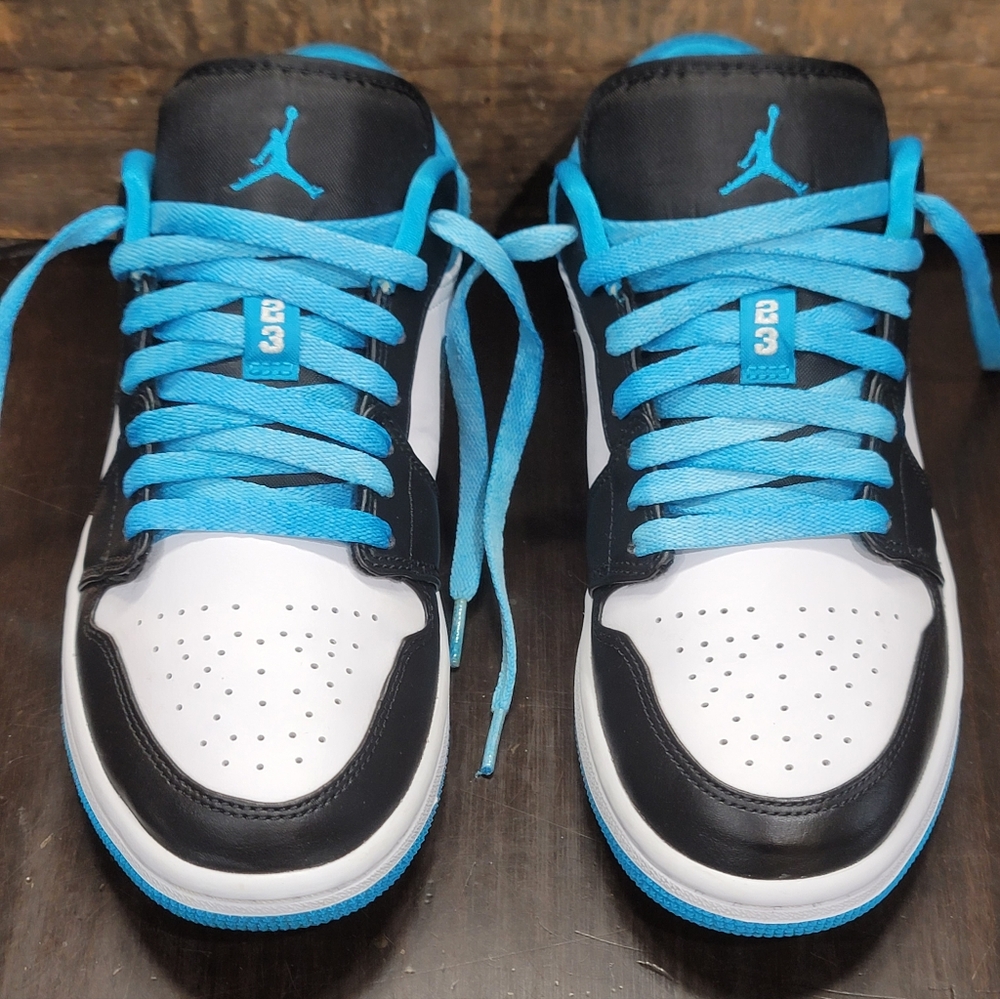 Nike Air Jordan 1 Low SE "Laser Blue" Mens 8 Wmns 9.5 Great Condition. - Picture 6 of 16